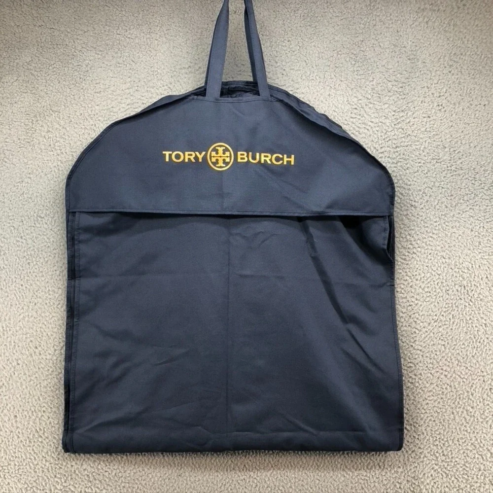 Tory Burch Canvas Garment Bag Blue Foldable Large Travel Storage‎